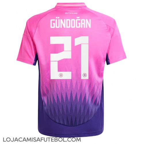 Camisa de Futebol Alemanha Ilkay Gundogan #21 Equipamento Secundário Europeu 2024 Manga Curta